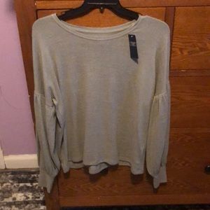 Abercrombie Light Puff Sleeve Sweater in XL